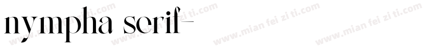 nympha serif字体转换